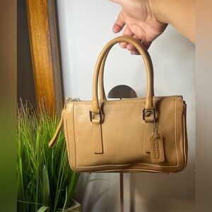 Coach Beige Leather Satchel